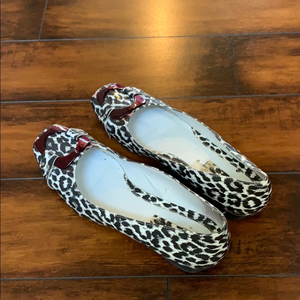Leopard print flats